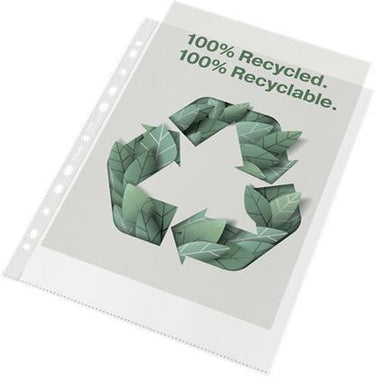 Esselte 100% gerecyclede pp a4 maxi showtas - 70 micron - 50x transparante insteekhoezen - ideaal voor thuiskantoor