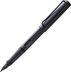 Lamy safari umbra vulpen - met ergonomische grip zwarte stalen penpunt in schrijfdikte ef – duurzame asa-kunststof - inclusief t 10 inktpatroon in blauw