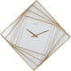 Nextime turning square – grote wandklok – 85 × 85 cm – metaal – goud wit