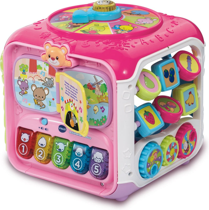 Chargez l'image dans la visionneuse de la galerie, Vtech baby activiteiten kubus - educatief babyspeelgoed - dieren, cijfers en kleuren - cadeau - van 9 tot 36 maanden - roze
