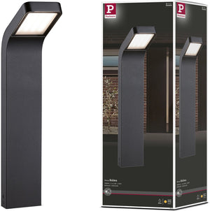 Paulmann led-bolderlamp kulma zeewater bestendig ip44 500 mm 3000k 7,5w 520lm 230v antraciet aluminium