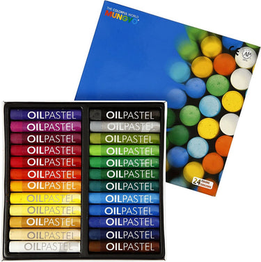 Creotime mungyo oliepastel multicolor 7 cm 24 stuks