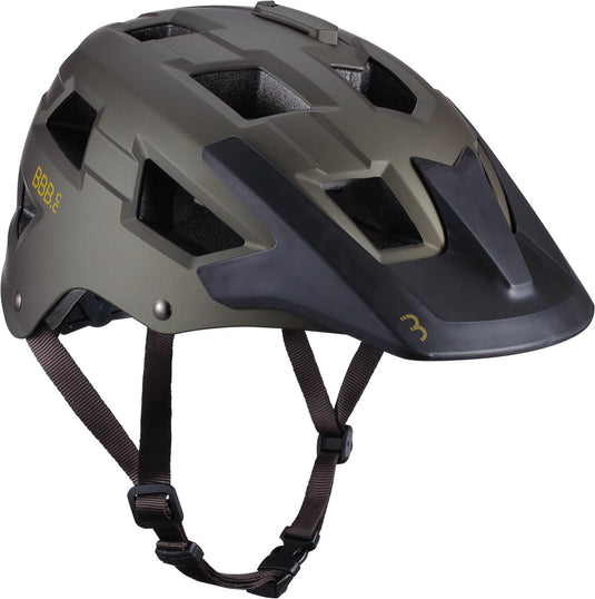 Bbb cycling mtb helm nanga - met bevestiging voor camera of verlichting - wasbare padding - fietshelm volwassenen: heren dames - mat olijf groen - m - bhe-54