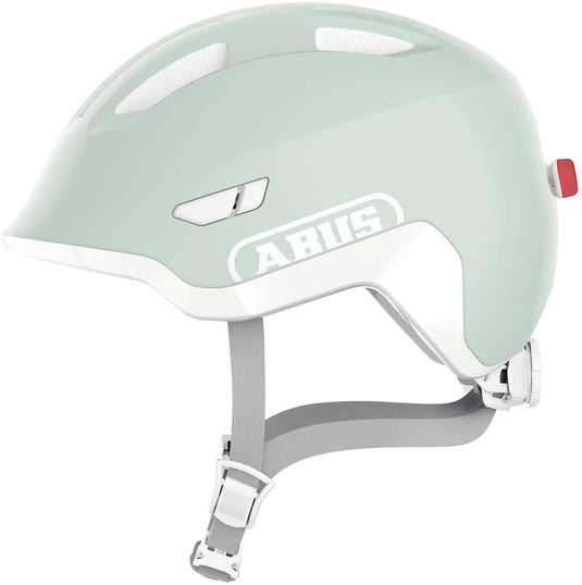 Abus fietshelm smiley 3.0 ace led pure mint m - 50-55 cm - lichtgroen - geschikt voor gebruik op kinderfietsen - 250 g
