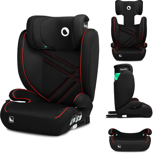 Lionelo hugo i-size – autostoel – 100-150 cm – isofix gordel – verstelbare hoofdsteun – geavanceerde zijbescherming – memory foam – wasbare bekleding – groeit mee – comfortabele zitting – i-size norm r129