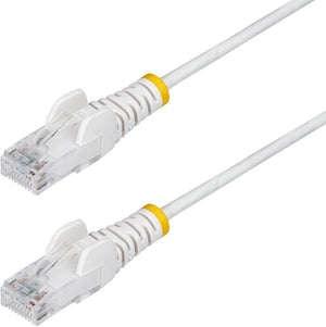Startech .com 1m dunne cat6 ethernet kabel, wit, snagless, 100w poe, utp, lszh, 28awg pure koperdraad, slim rj45 netwerk patchkabel met trekontlasting, fluke getest