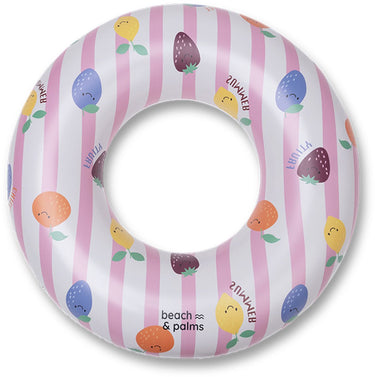 Swim essentials beach palms - zwemband - ø90 cm - meerkleurig - zomer fruit gestreept - kind