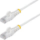 Startech .com 1m dunne cat6 ethernet kabel, wit, snagless, 100w poe, utp, lszh, 28awg pure koperdraad, slim rj45 netwerk patchkabel met trekontlasting, fluke getest