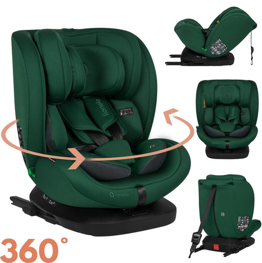 Lionelo bastiaan i-size 4in1 autostoel isofix 360° draaibaar – van geboorte tot 12 jaar (40-150 cm) – rwf fwf – top tether – memory foam – sideprotect – brede comfortzitting – i-size