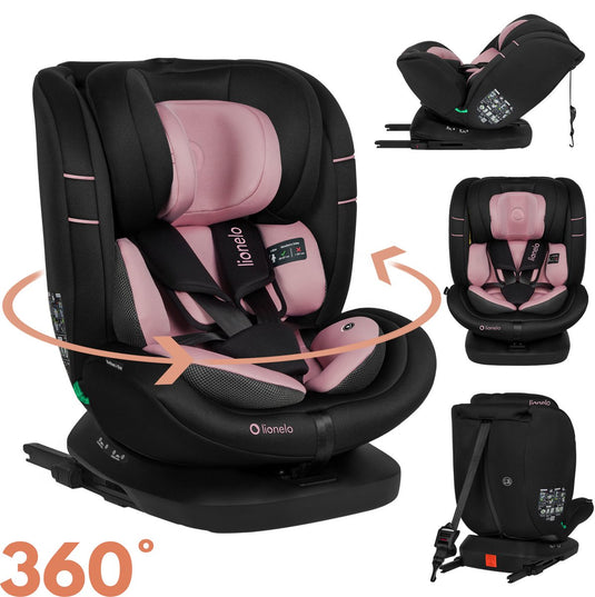 Lionelo bastiaan 4in1 - autostoel isofix 360° draaibaar - van geboorte tot 12 jaar (40-150 cm groep 0 1 2 3) - rwf fwf - memory foam - sideprotect - volledig verstelbaar - comfortabele brede zitting - autostoeltje i-size