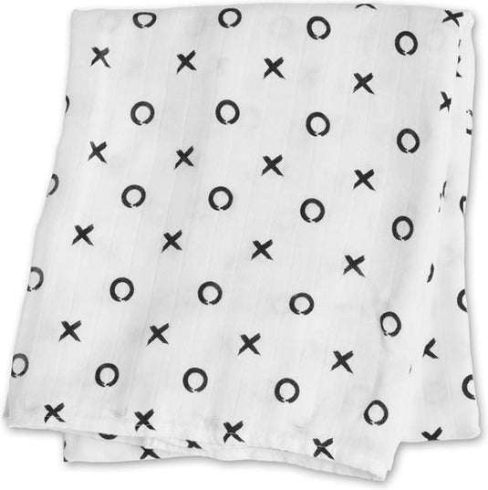 Lulujo - hydrofiele doek - swaddle - bamboo - 120x120 cm - hugs kisses