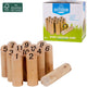 Outdoor play houten werpspel fsc met draagtas voor buitenplezier.