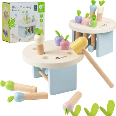 Classic world houten hamerbank educatief speelgoed - wortels slaan.