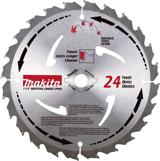 Makita cirkelzaagblad voor hout | mforce | ø 190mm asgat 15,88mm 24t - b-08062
