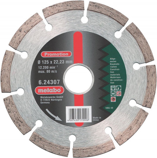 Metabo toebehoren - diamant-doorslijpschaaf voor alle bouwmaterialen 125 x 22,23 mm 624307000