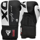 Rdx rex f4 bokshandschoenen - boxing gloves - wit , zwart - 12 oz