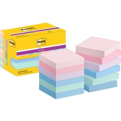 Super sticky notes post-it 622-12ss-soul 47.6x47.6 mm effen mulitkleur