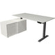 Zit-sta-bureau kerkmann 10216611 melamine; staal antraciet; lichtgrijs