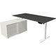 Zit-sta-bureau kerkmann 10216313 melamine; staal antraciet; wit
