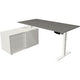 Zit-sta-bureau kerkmann 10216212 melamine; staal wit; grafiet