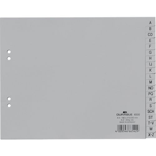 Durable tabbladen 650010 polypropeen grijs
