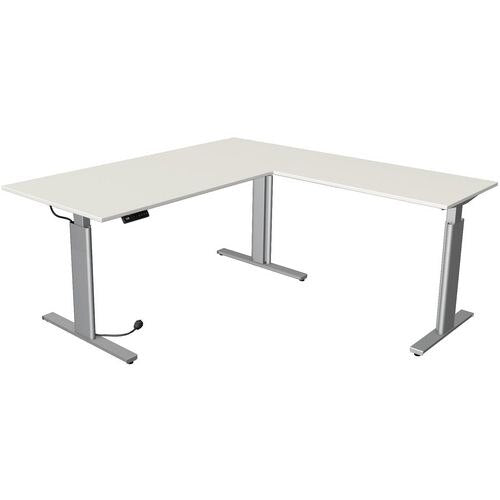 Zit-sta-bureau kerkmann 10234010 spaanplaat wit, zilver