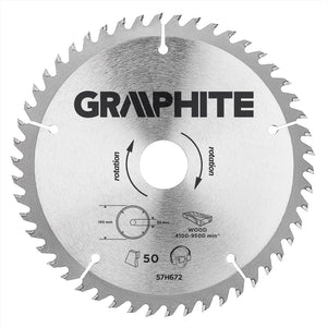 Graphite cirkelzaagblad 190 mm, 50 tands, hout