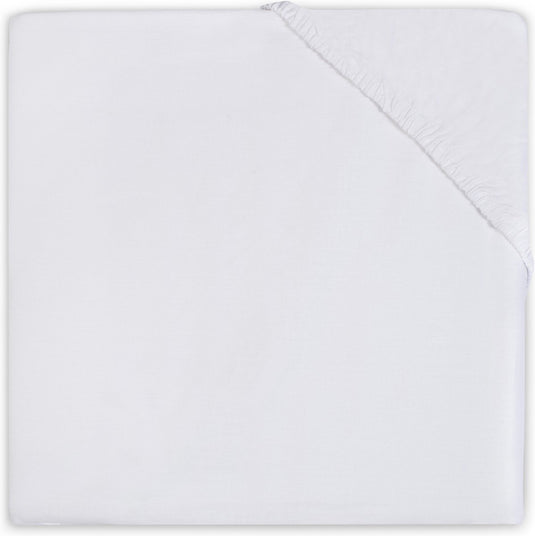 Jollein baby hoeslaken ledikant katoen 60x120cm - wit