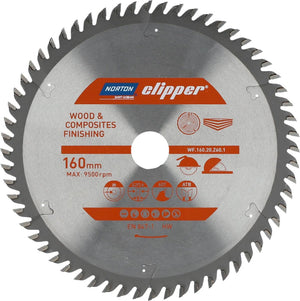 Norton clipper pro serie - cirkelzaagblad - 160mm - 20mm - hout en composieten