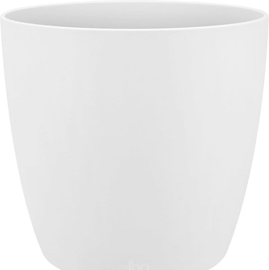 Elho brussels rond 25 - bloempot voor binnen - 100% gerecycled plastic - ø 24.3 x h 23.2 cm - wit