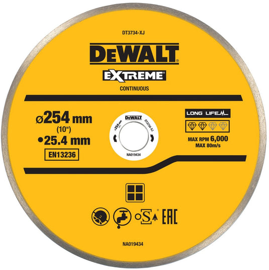 Dewalt dt3734-xj - diamantschijf - nat snijden - graniet - 250 mm