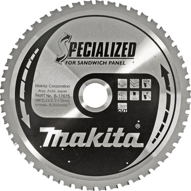 Makita b-17697 specialized cirkelzaagblad - 355 x 30 x 80t - sandwich panelen