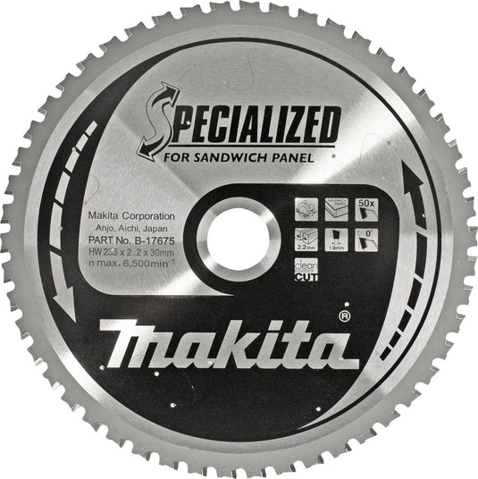 Makita b-17697 specialized cirkelzaagblad - 355 x 30 x 80t - sandwich panelen