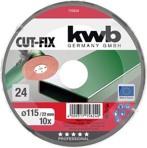 Kwb 715824 schuurpapier voor schotelschuurapparaat korrelgrootte (num) 24 (ø) 115 mm 10 stuk(s)
