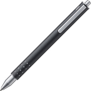 Lamy swift rollerball 334 antrazit - gemaakt van roestvrij staal in matte lakafwerking - zonder dop met intrekbare clip - incl. vulling m 66 b blauw