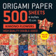 Origami paper 500 sheets kimono flowers 6 (15 cm)