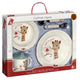 Sophie de giraf maaltijdset - kinder servies - kinderbord - drinkbeker - kom - kinder bestek - vaatwasser bestendig - vanaf 6 maanden - 5-delig - beige rood