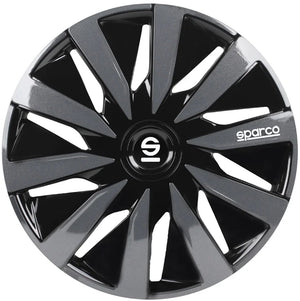 Sparco wieldoppen lazio - 14 inch - zwart grijs