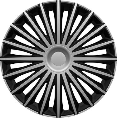 Carpoint wieldoppenset dakota 15 inch zilver zwart 4 stuks
