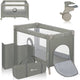 Lionelo campingbedje 3 in 1 - baby bed inklapbare box reisbedje - 60x120 cm - 0-36 maanden tot 15 kg - met comfort matras - zij-ingang met rits - wielen - transporttas - stefi babybed babybox ledikant