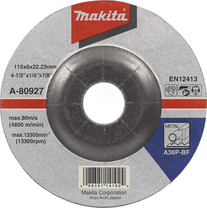 Makita accessoires afbraamschijf 125x6,0mm metaal - a-80933 - a-80933