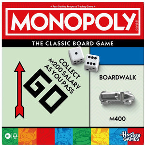 Monopoly hasbro bordspel classic - engelstalig - familiespel - educatief speelgoed.
