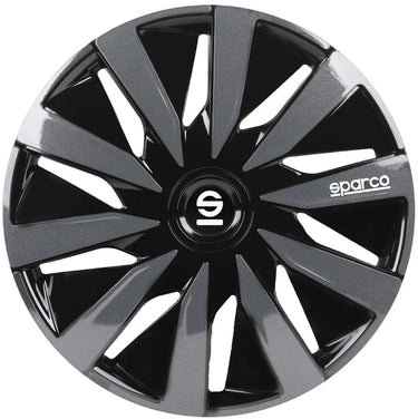 Sparco wieldoppen lazio - 14 inch - zwart grijs