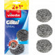 Vileda glitzi spiral inox serie - rvs reinigingspons - 3 stuks - duurzaam