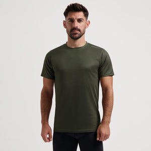 Rogelli promo hardloopshirt heren - korte mouwen - legergroen - xl