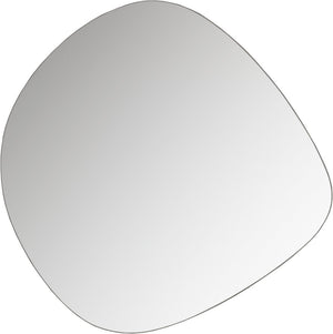 Woood philou spiegel - glas metaal - zwart - 60x59x0,5