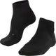 Falke go2 short anti-blaar katoen functioneel materiaal golfsokken heren zwart - maat 39-41
