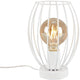 B.k.licht briloner - kago - tafellamp - snoerschakelaar - draadkap - 1xe27 - 25w - wit - metaal