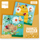 Scratch magnetisch puzzelboek to go - feest in de tuin - 2 magnetische puzzels van 20 stuks - 3 jaar