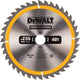 Dewalt cirkelzaagblad voor hout | construction | ø 235mm asgat 30mm 40t - dt1955-qz